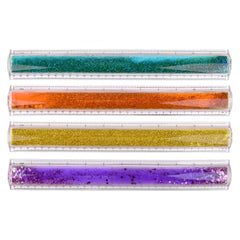 12" Sensory Water Glitter Ruler 12ct - LLB Toys