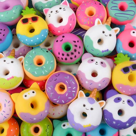 2" RUBBER DONUT ASSORTMENT LLB Squishy Toys