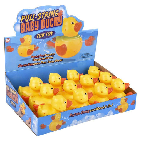 6" PULL-STRING DUCKY BATH TOY LLB kids toys