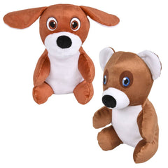 8" Sitting Dog/Bear Plush - LLB Toys