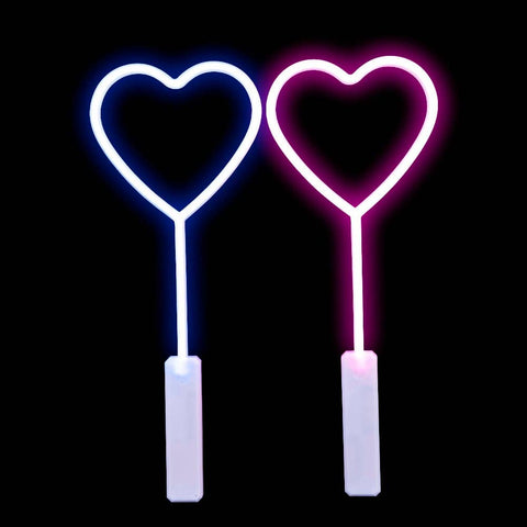 18" NEON STYLE LIGHT-UP HEART WAND LLB Light-up Toys