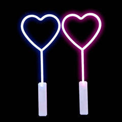 18" NEON STYLE LIGHT-UP HEART WAND LLB Light-up Toys