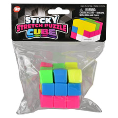 2.5" Sticky Stretch Puzzle Cube 12ct - LLB Toys