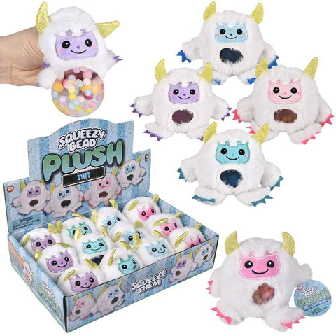 3" Yeti Squeezy Bead Plush Ball - LLB Toys