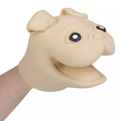 4" PUG RUBBER HAND PUPPET LLB kids toys
