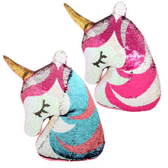 16" plush FLIP SEQUIN UNICORN PILLOW LLB Plush Toys