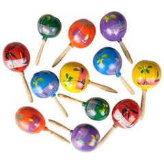 7" WOODEN MARACAS LLB kids toys