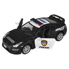 5" Diecast  2009 Nissan Gt-R R35 Police - LLB Toys