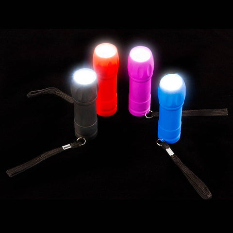 3.5" 9-LED RUBBER BARREL FLASHLIGHT LLB kids toys