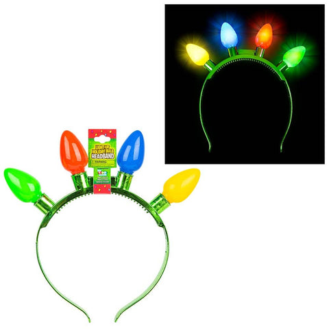 8"LIGHT-UP CHRISTMAS BULB HEADBAND LLB Light-up Toys
