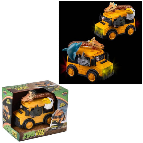 Animal School Bus With Lights And Sound - LLB Toys