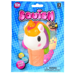 SQUISH UNICORN ICE CREAM 4" LLB Squishy Toys