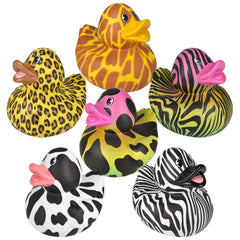 Big Animal Print Rubber Duckies 6" - LLB Toys
