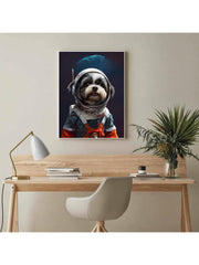 Shih Tzu Nasa Astronaut Canvas Wall Art Print