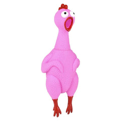 9.5" RUBBER SOUND CHICKEN MIX LLB kids toys