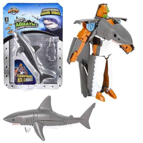 GREAT WHITE SHARK ROBOT ACTION FIGURE LLB kids toys