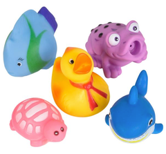 Rubber Water Squirt Toy Assortment (50pcs/bag) - Kids Toys