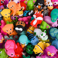 2" RUBBER ANIMAL ASSORTMENT IN CANISTER (72PCS/UNIT)