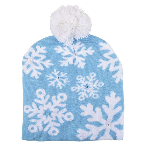 SNOWFLAKE LIGHT-UP BEANIE HAT Christmas - LLB Toys