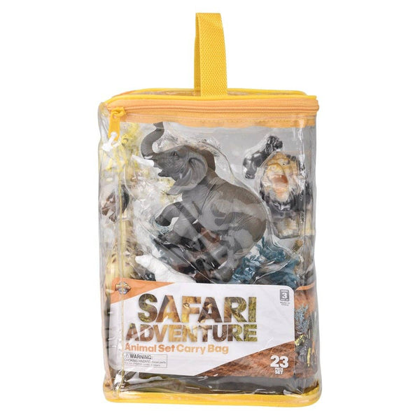 23 PC ANIMAL SET WITH CARRY BAG LLB kids toys