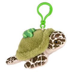 3.5" Mighty Quakes Turtle Backpack Clip (#1) - LLB Toys