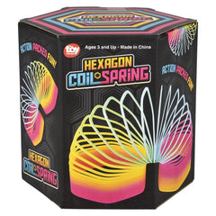 5" JUMBO HEXAGON RAINBOW COIL SPRING LLB kids toys