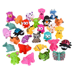 2" RUBBER ANIMAL ASSORTMENT IN CANISTER (72PCS/UNIT)