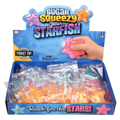 2.4" Squeezy Sugar Star Fish 24ct - LLB Toys