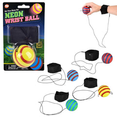 2.25" Neon Wrist Band Return Ball LLB kids toys
