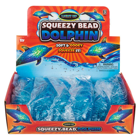 7.5" LIGHT-UP SQUEEZY BEAD DOLPHIN LLB Light-up Toys
