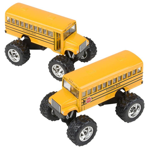5" DIE-CAST PULL BACK BIG WHEEL SCHOOL BUS LLB Car Toys