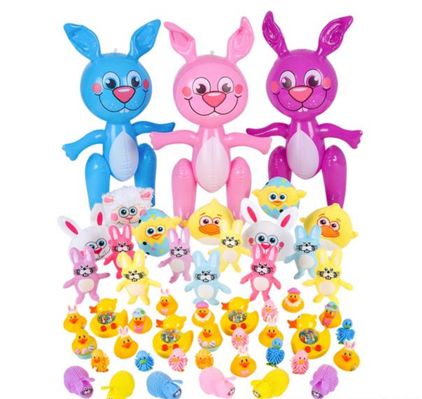 50 PC MEGA EASTER NOVELTY ASSORTMENT LLB Plush Toys