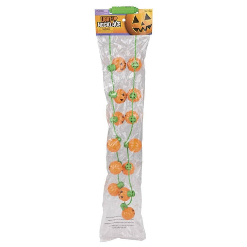 25" LIGHT-UP JACK-O-LANTERN NECKLACE LLB Light-up Toys