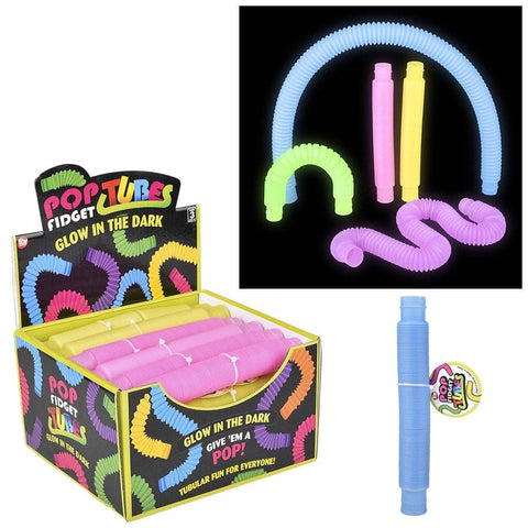 9" GLOW IN THE DARK POP FIDGET TUBE LLB Fidget Toys