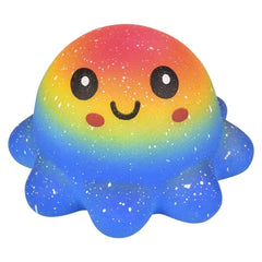 3.5" Squish And Stretch Rainbow Octopus LLB Squishy Toys