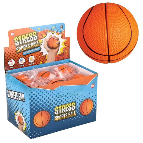 2.5" BASKETBALL STRESS BALL LLB kids toys
