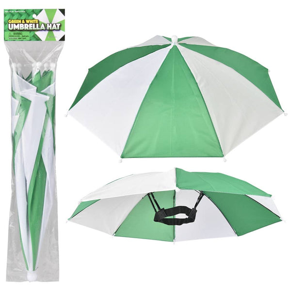 Green And White Umbrella Hat 20