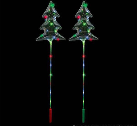 18" LIGHT-UP CHRISTMAS TREE BALLOON WAND 48/  Light-up Toys