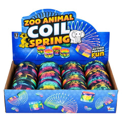 3" (80MM) ZOO ANIMAL PRINT COIL SPRING LLB kids toys