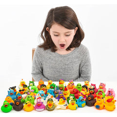 50PC ASSORTED RUBBER DUCKIES LLB Bath Toys