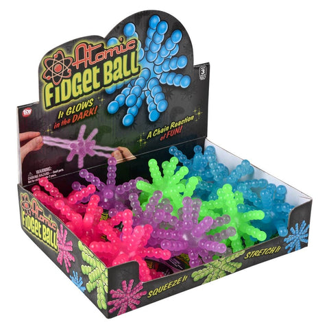 3.5" Glow In Dark Atomic Ball 12ct - LLB Toys