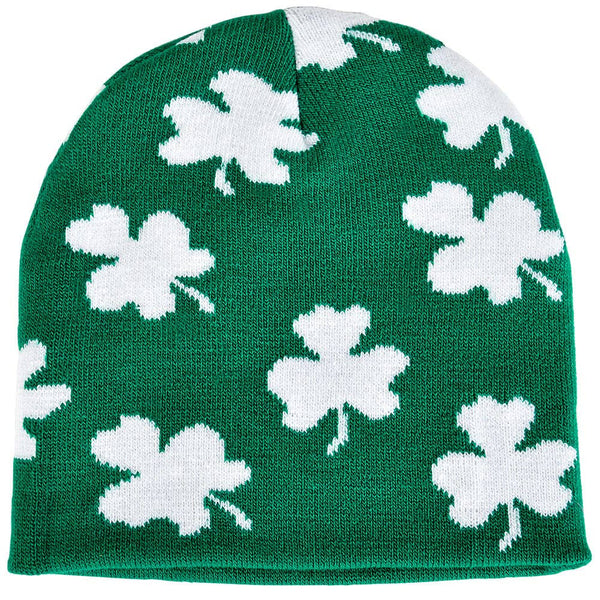 KNIT SHAMROCK BEANIE HAT - LLB Toys