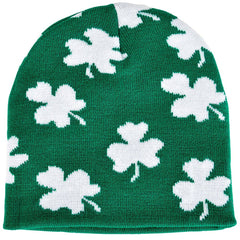 KNIT SHAMROCK BEANIE HAT - LLB Toys