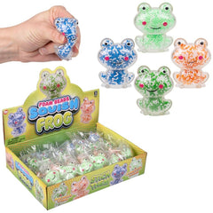 2.4" Mini Squeezy Foam Bead Frog 24ct - LLB Toys