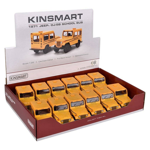 5" Diecast  1971 Jeep DJ-5B School Bus - LLB Toys