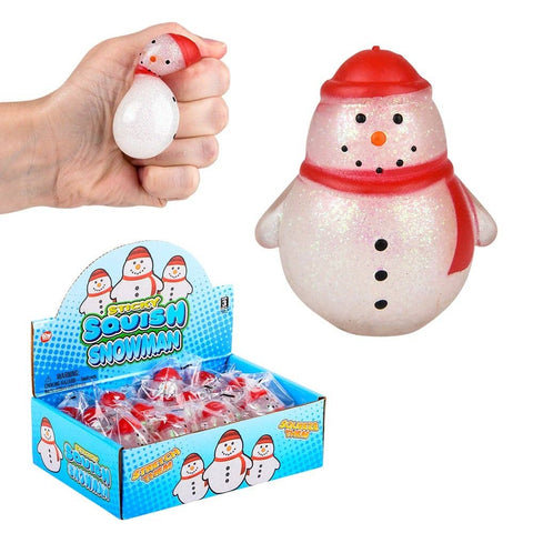 2.25" SQUISH STICKY SNOWMAN LLB Squishy Toys Christmas