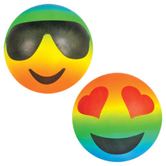 6" EMOTICON RAINBOW VINYL BALLS LLB kids toys