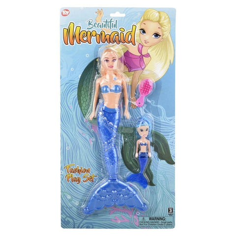12.5" Mermaid & Mini Mermaid Doll Play Set  - LLB Toys
