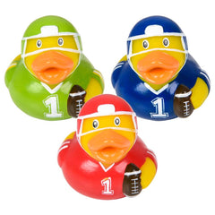 2" FOOTBALL RUBBER DUCKIES LLB Bath Toys