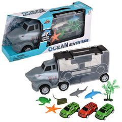 11" Shark Truck And Animal Carrier - LLB Toys